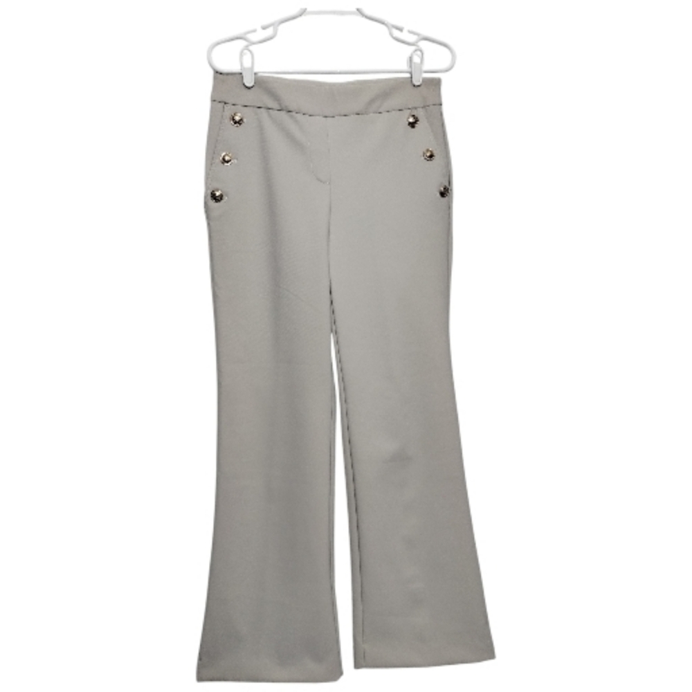 Rachel Zoe Women's 6 Dress Pull On Pants Wide Leg Front Button Stretch Office
